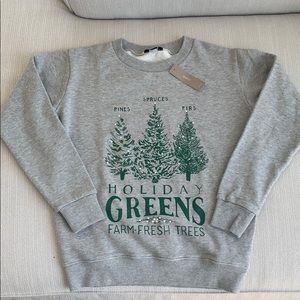 Holiday J.Crew festive trees sweatshirt